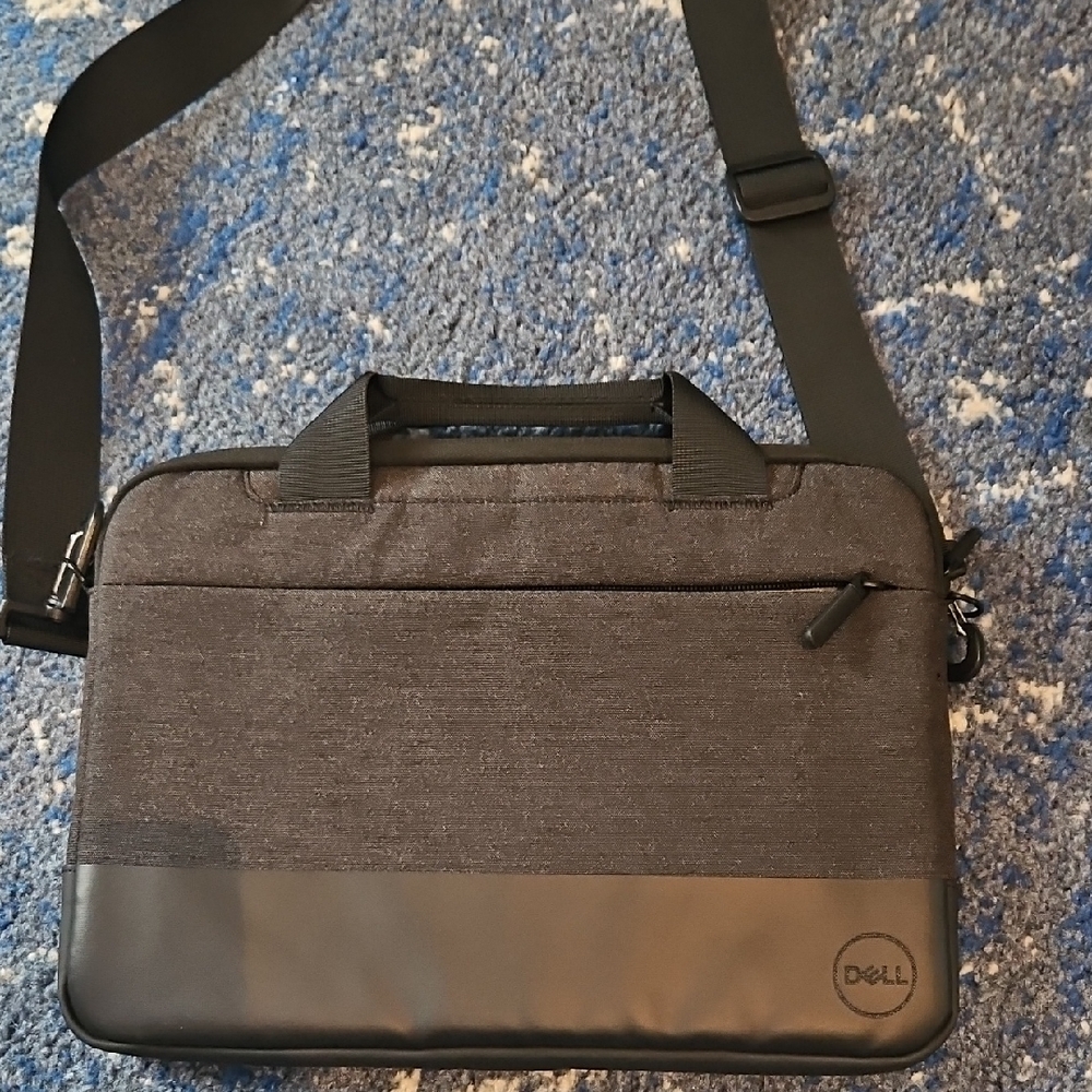 Dell Charcoal and Black Laptop Bag 13 Inches Wide By 9 Inches Tall